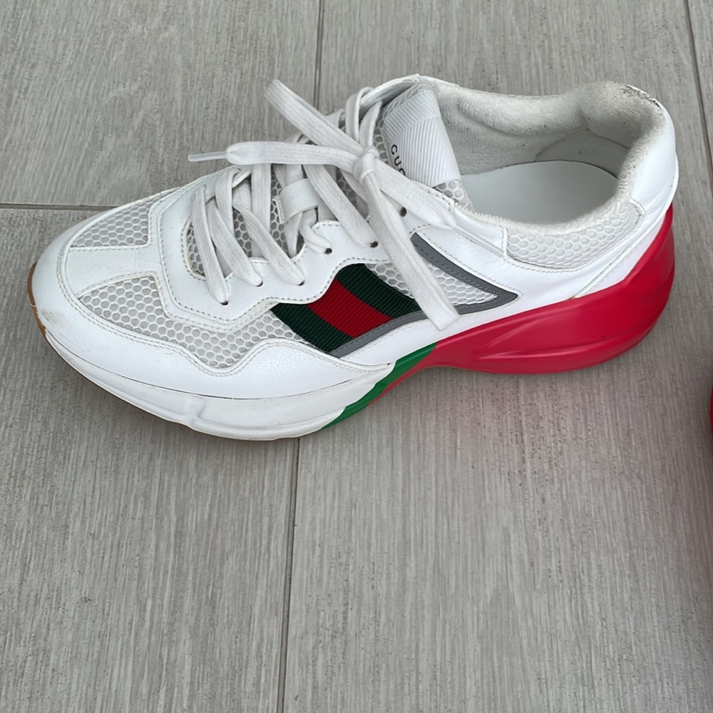Gucci Womens Rython Track Sneakers size 8 Gently Worn